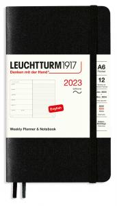 Kalender Leuchtturm1917 A6 Soft vecka/notes Black 2023