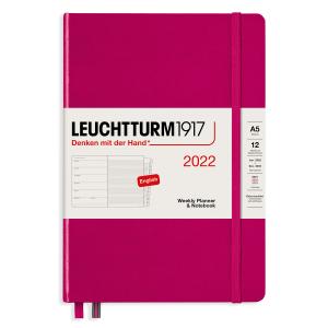 Kalender 2022 Leuchtturm1917 A5 vecka/notesuppslag Berry