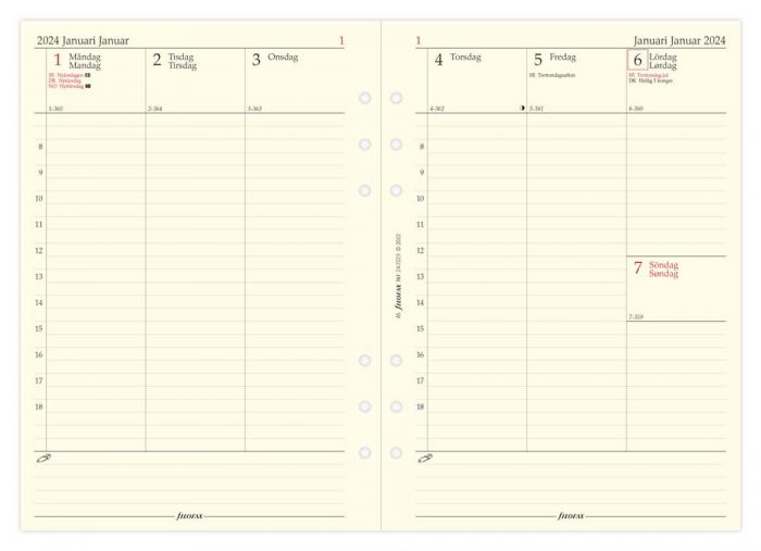 Filofax Dagbok vertikal A5 2024