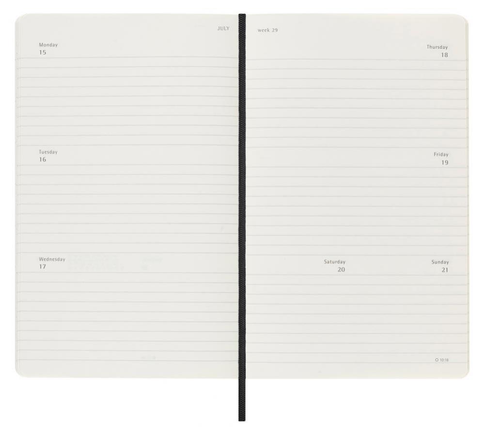 Moleskine Horizontal Weekly Black Soft Large 2024