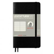 Anteckningsbok Leuchtturm1917 Soft A6 svart linjerad