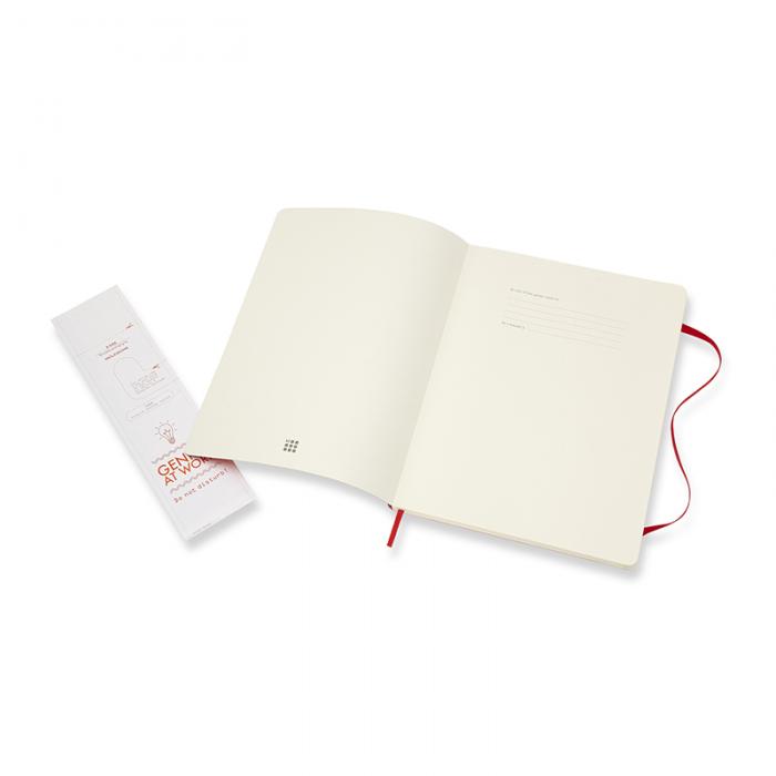 Moleskine Notebook X-large Soft Cover - Rd - Olinjerad