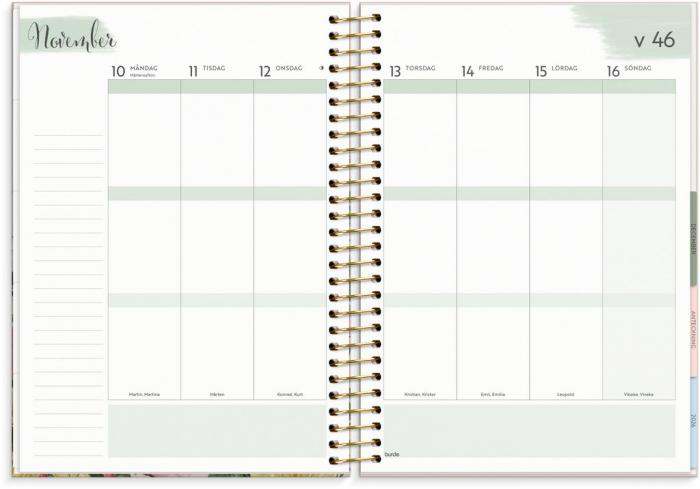 Kalender 2025 Life Organizer Blommor 