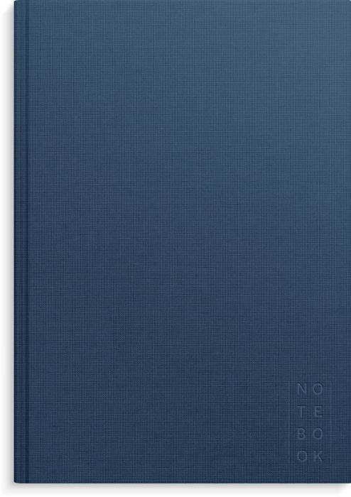 Notebook Textile dark blue unlined A4