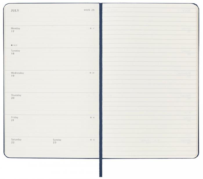 Moleskine Weekly Notebook Blue hard Large 2023