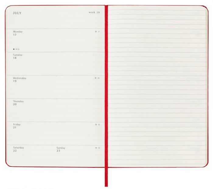 Moleskine Weekly Notebook Red hard Large 2023