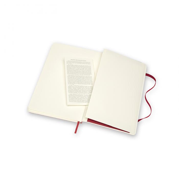 Moleskine Ruled Classic Leather Notebook Large Red