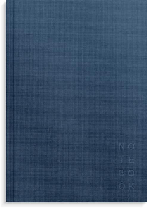 Notebook Textile dark blue unlined A5 