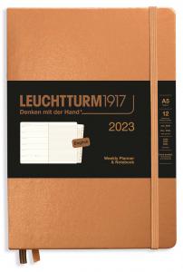 Kalender 2023 Leuchtturm1917 A5 vecka/notesuppslag Copper