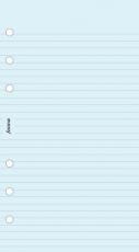 Filofax personal linjerade blad blåa