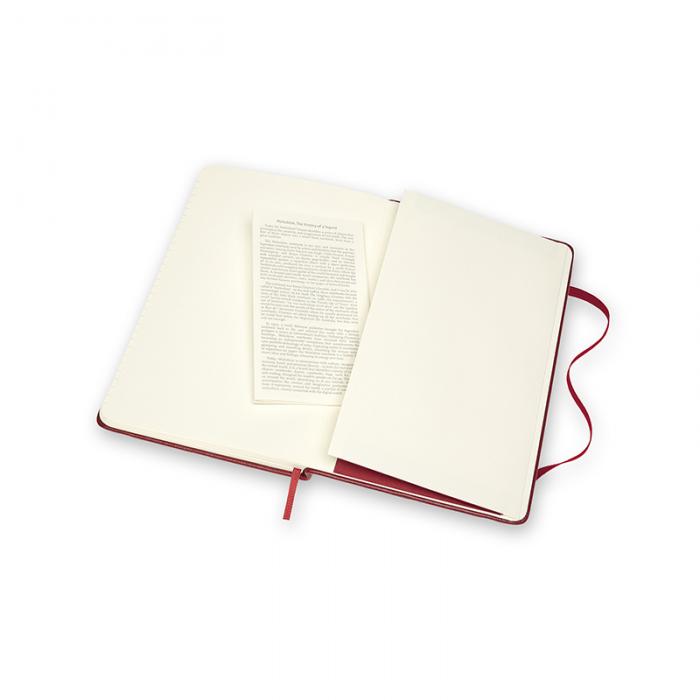 Moleskine Ruled Soft Classic Leather Notebook Large Red
