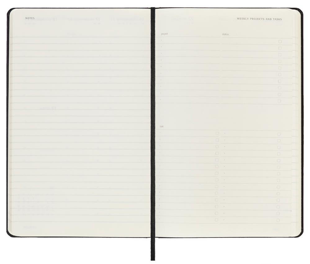 Moleskine Weekly Pro Vertical Svart hard large 2023