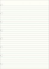 Extrablad vita linjerade till Filofax Notebook A5