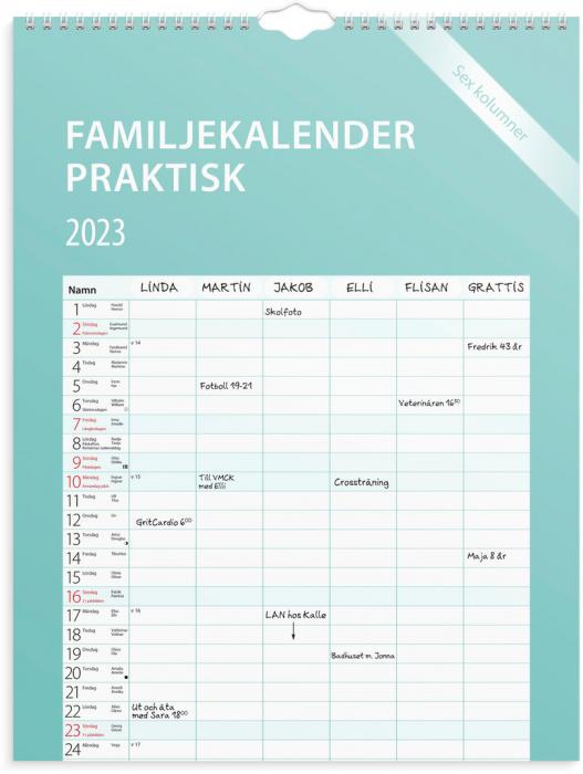 Familjekalender Praktisk 2023