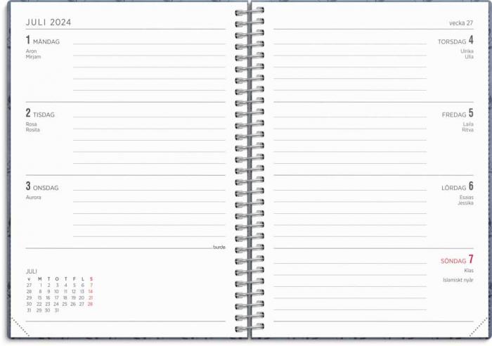 Kalender Senator A6 Twist blå 2023-2024
