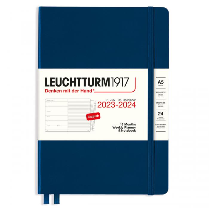 Kalender 2023-24 Leuchtturm1917 A5 vecka/notesuppslag Navy