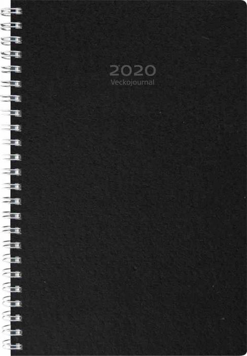 Burde Förlag Veckojournal svart miljökartong 2020 - Kalenderkungen.se