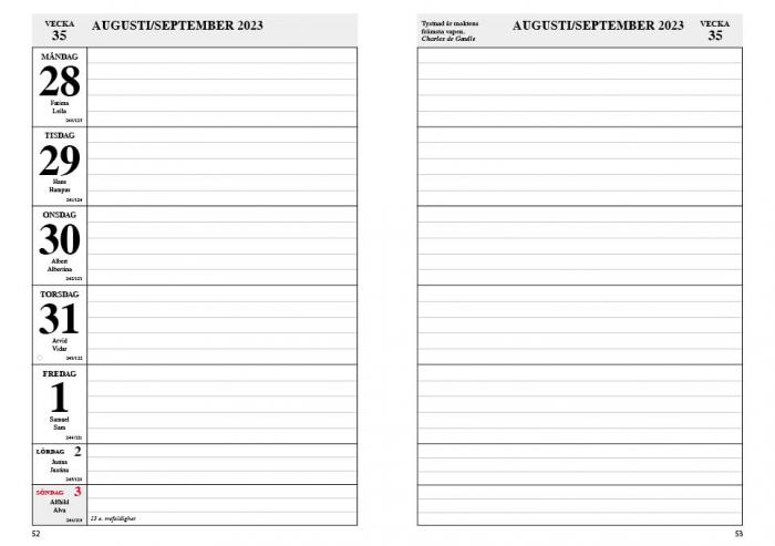 Lärarkalender förskola 2023-2024