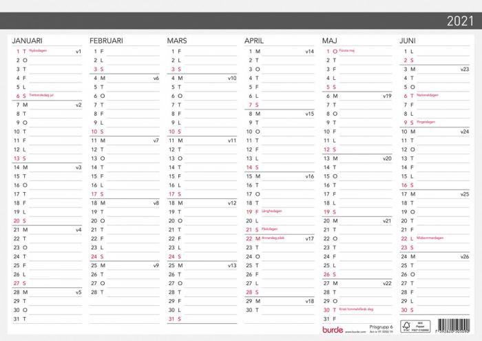 Januari 2021 Kalender 2021 Skriva Ut Gratis / Gratis ...