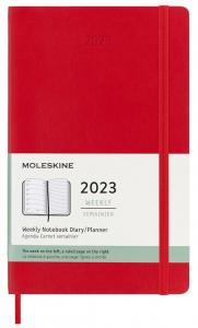 Moleskine Weekly notebook Large Red Soft 2023