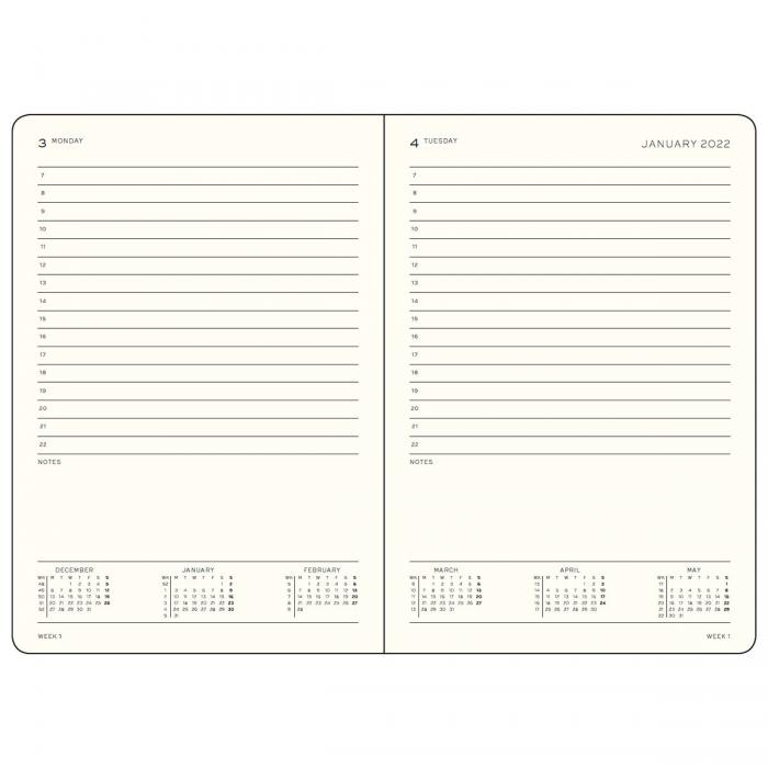 Kalender Leuchtturm1917 Daily Planner A4+ Black 2022