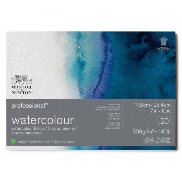 Akvarellblock 17,8x25,4cm Winsor & Newton Premium Rough 300g