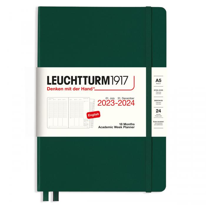 Kalender 2023-24 Leuchtturm1917 A5 vecka/uppslag Forest Green