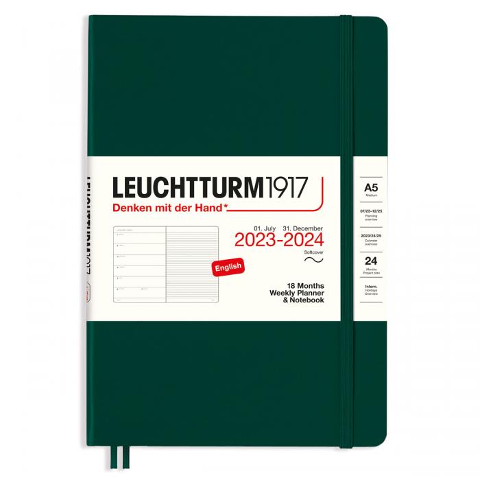 Kalender 23/24 Leuchtturm1917 A5 v/notes soft Forest Green