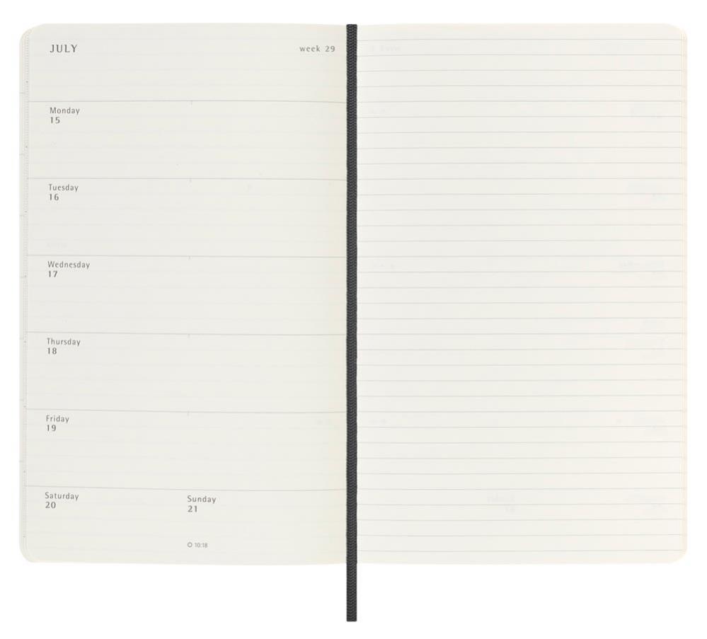 Moleskine Weekly notebook Large Black Soft 2024