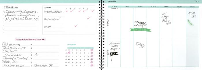 Life planner A5 2021 green