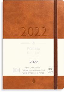 Liten veckokalender Forma Deluxe brun 2022