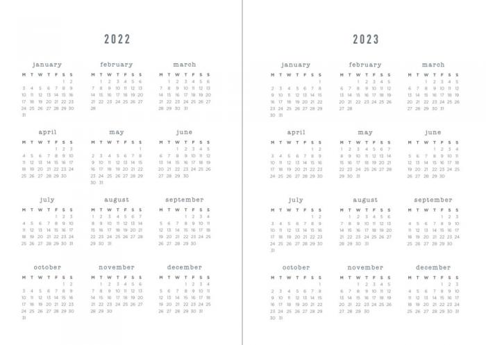 Kalender Letts Memo A5 svart studieåret 2022-2023
