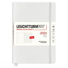 Leuchtturm1917 A5 vecka/notes Soft Light Grey 2024 