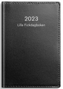 Lilla Fickdagboken svart skinn 2023