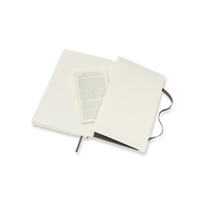 Moleskine Notebook Large Soft Cover - Brun - Olinjerad