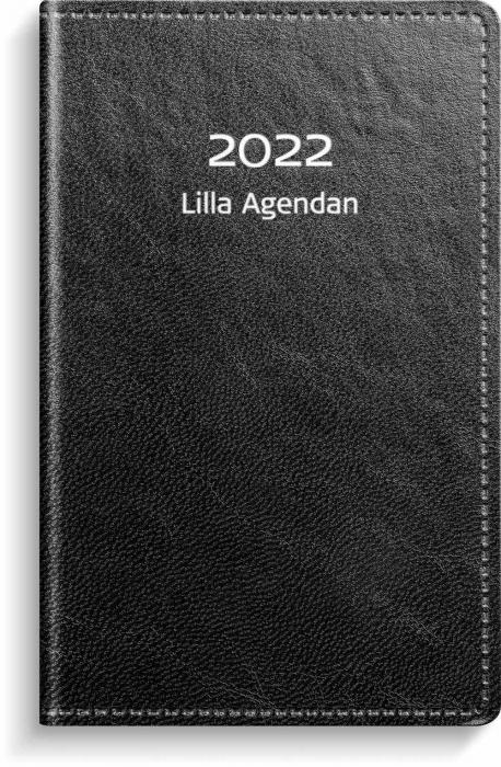 Lilla Agendan svart konstläder 2022