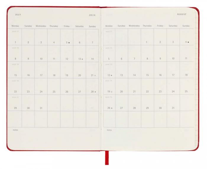 Moleskine Veckokalender Pkt Hard 23/24 Rd