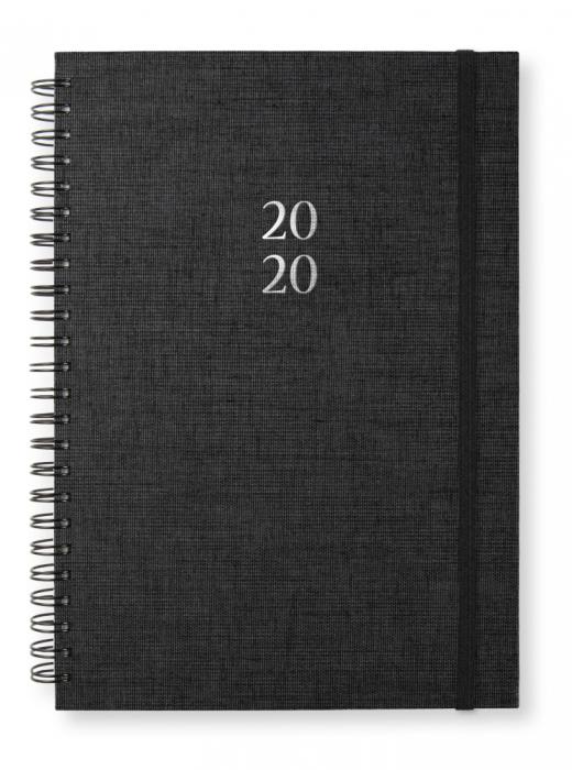 Paperstyle Kalender Newport 2020 Paperstyle A5 Black transparent vertikal - Kalenderkungen.se