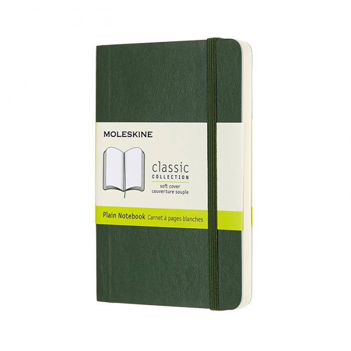 Moleskine Moleskine Classic Soft Pocket Plain Notebook Myrtle Green - Kalenderkungen.se