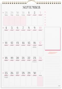 Väggkalender Life Planner Pink 2023 