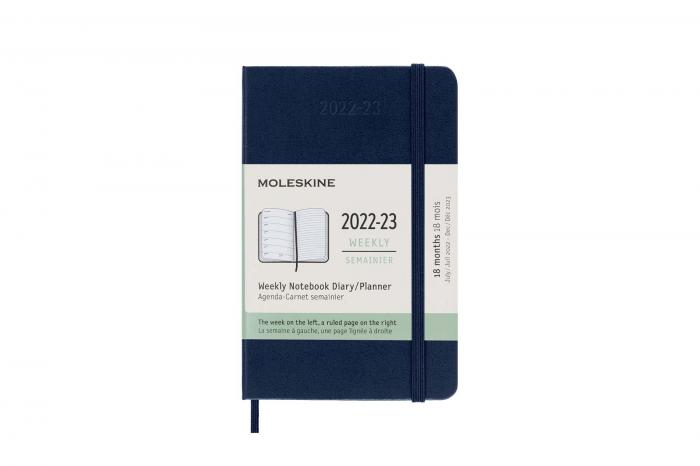 Moleskine Veckokalender Pkt Hard 22/23 Saphire Blue