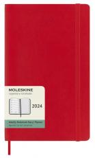Moleskine Weekly notebook Large Red Soft 2024
