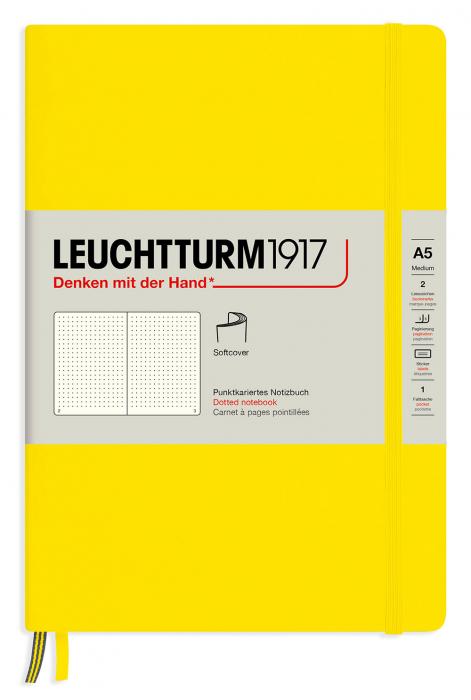 Leuchtturm Notebook A5 soft Lemon Dotted