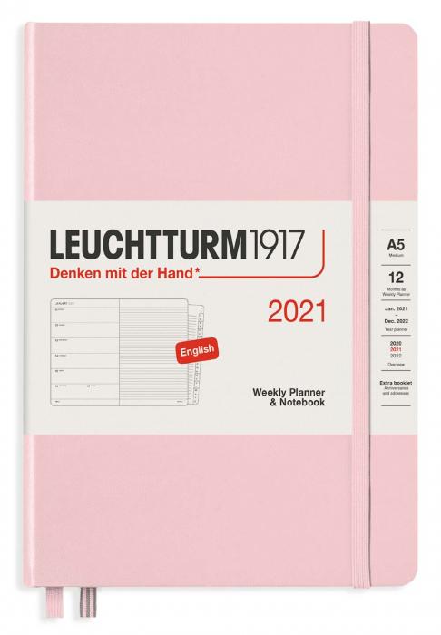 Kalender 2021 Leuchtturm1917 A5 vecka/notesuppslag Powder