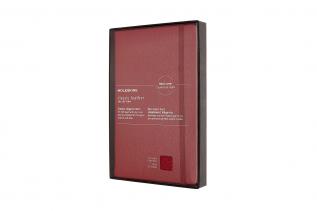 Moleskine Ruled Classic Leather Notebook Large Red