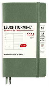 Kalender Leuchtturm1917 A6 Soft vecka/notes Olive 2023