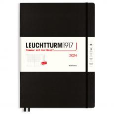 Kalender Leuchtturm1917 A4+ vecka/uppslag vertikal Black 2024