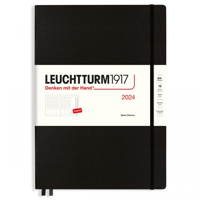 Kalender Leuchtturm1917 A4+ vecka/uppslag vertikal Black 2024 