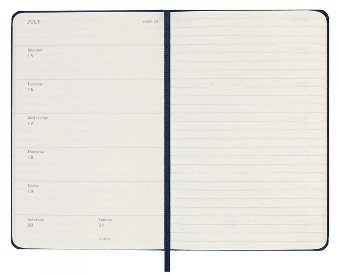 Moleskine Veckokalender Pkt Hard 23/24 Saphire Blue