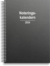 Noteringskalender refill svart kartong 2024